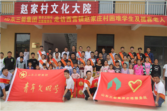 山东j9官网集团青年文明号开展结对帮扶困难学生及孤寡老人活动